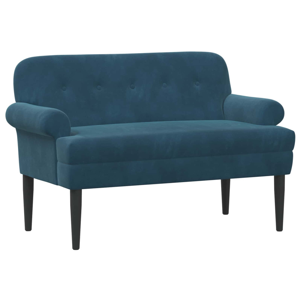 Produktbild för Loveseat med knapprapport Blå 120 x 66 x 78 cm Sammet