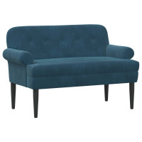 Produktbild för Loveseat med knapprapport Blå 120 x 66 x 78 cm Sammet