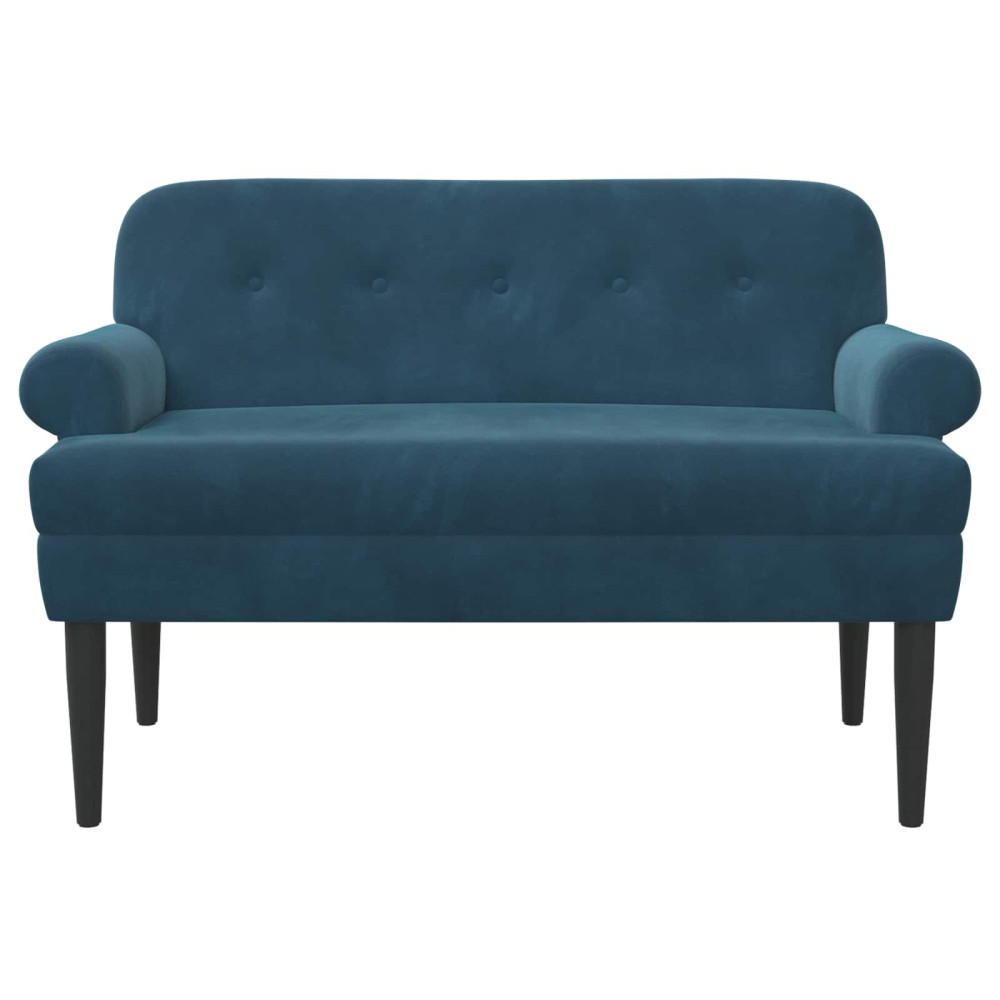 Produktbild för Loveseat med knapprapport Blå 120 x 66 x 78 cm Sammet
