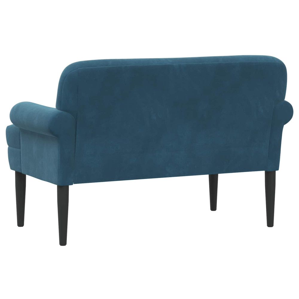 Produktbild för Loveseat med knapprapport Blå 120 x 66 x 78 cm Sammet