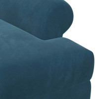 Produktbild för Loveseat med knapprapport Blå 120 x 66 x 78 cm Sammet