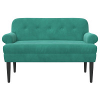 Produktbild för Loveseat med knapprapport Turkos 120 x 66 x 78 cm Sammet
