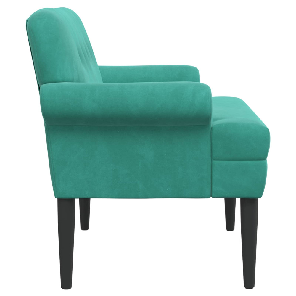 Produktbild för Loveseat med knapprapport Turkos 120 x 66 x 78 cm Sammet