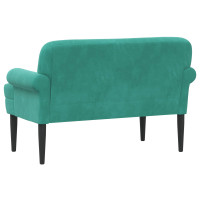 Produktbild för Loveseat med knapprapport Turkos 120 x 66 x 78 cm Sammet