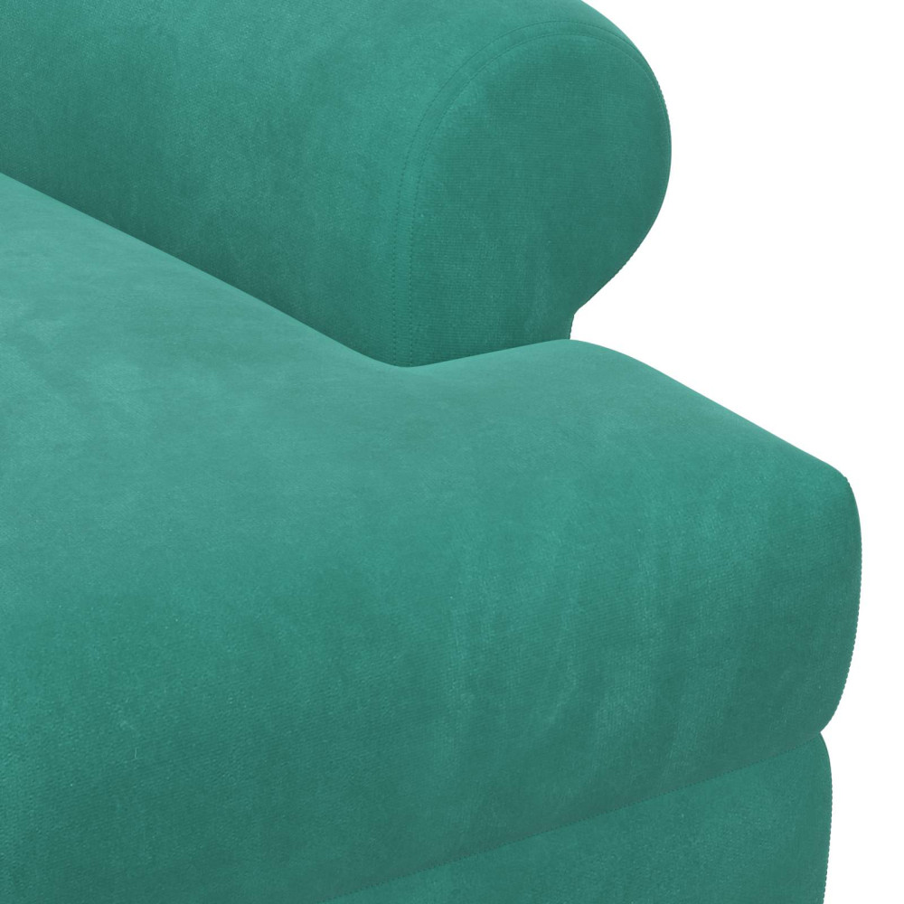 Produktbild för Loveseat med knapprapport Turkos 120 x 66 x 78 cm Sammet