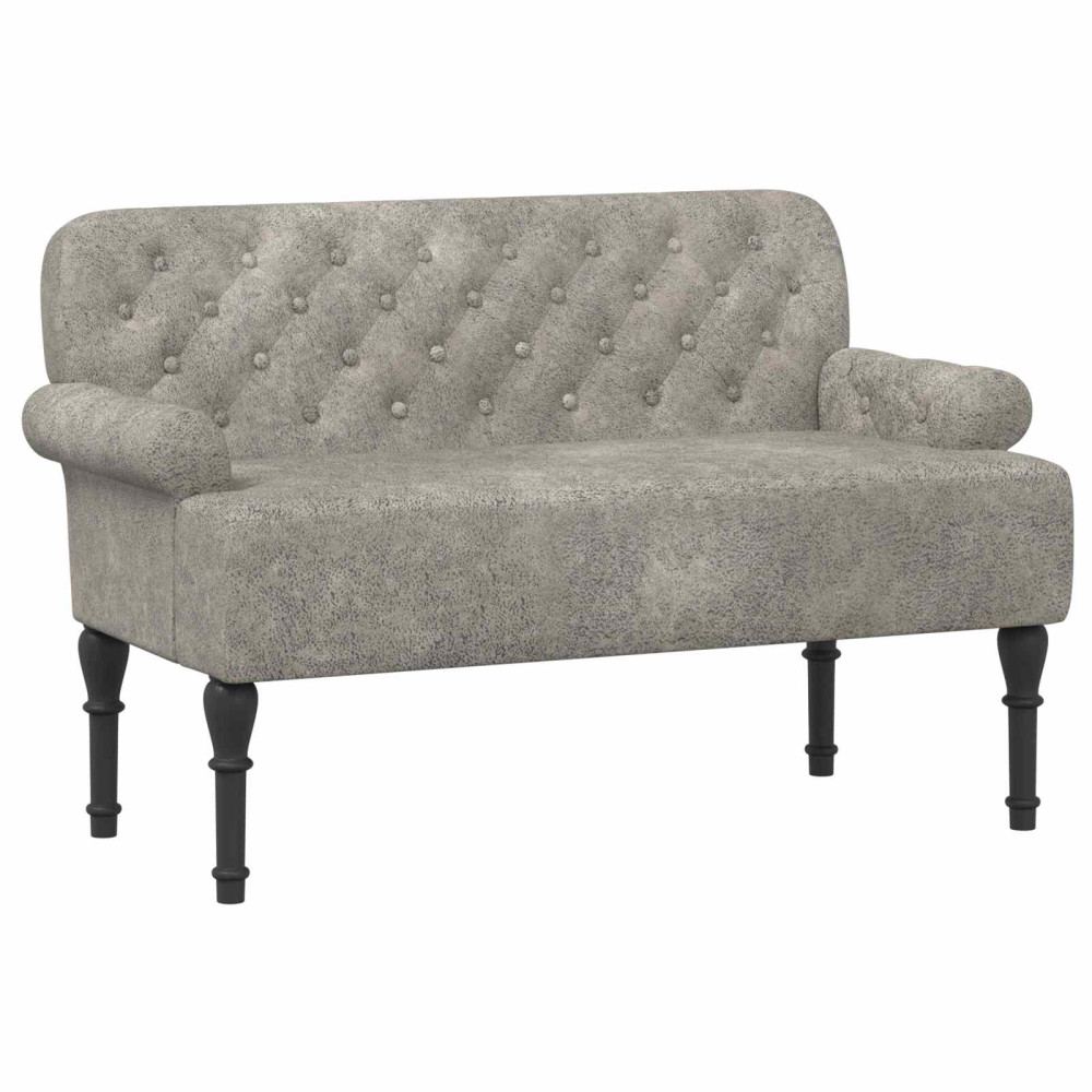 Produktbild för Loveseat med knapprapport Ljusgrå 120 x 65 x 78 cm