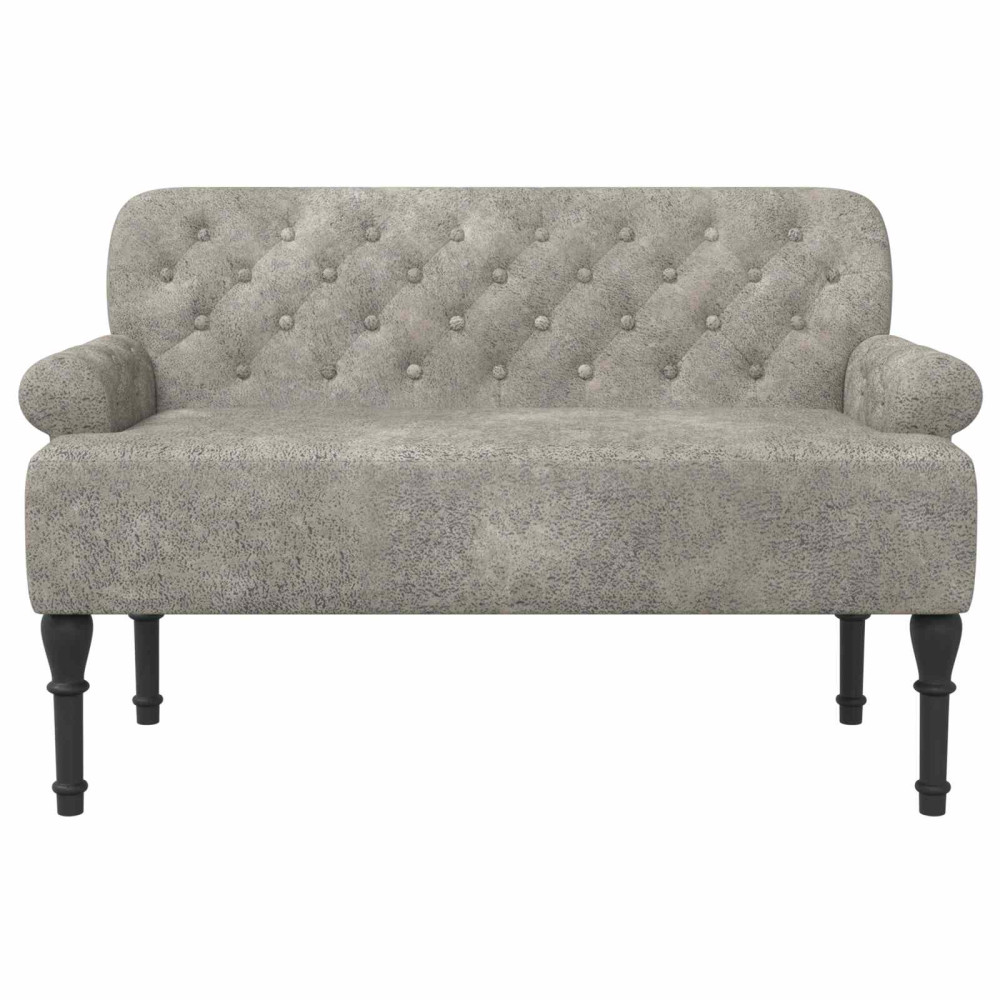 Produktbild för Loveseat med knapprapport Ljusgrå 120 x 65 x 78 cm