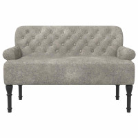 Produktbild för Loveseat med knapprapport Ljusgrå 120 x 65 x 78 cm