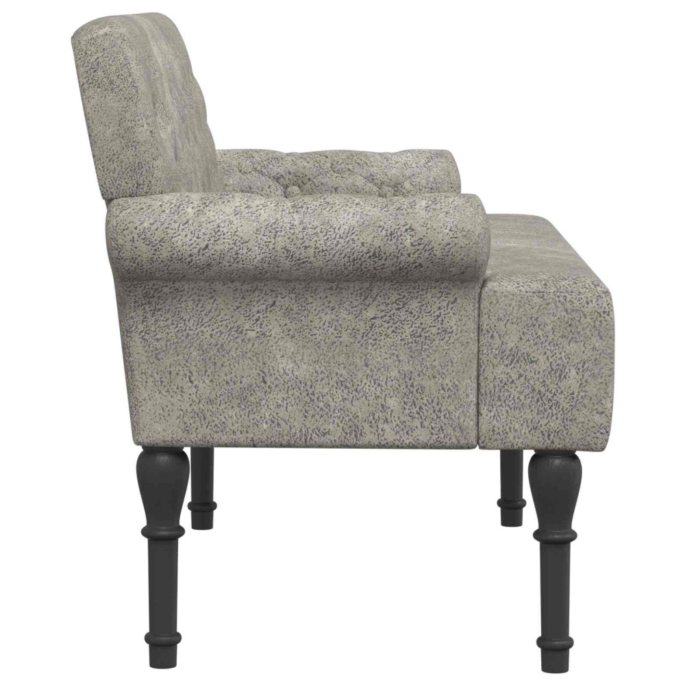 Produktbild för Loveseat med knapprapport Ljusgrå 120 x 65 x 78 cm