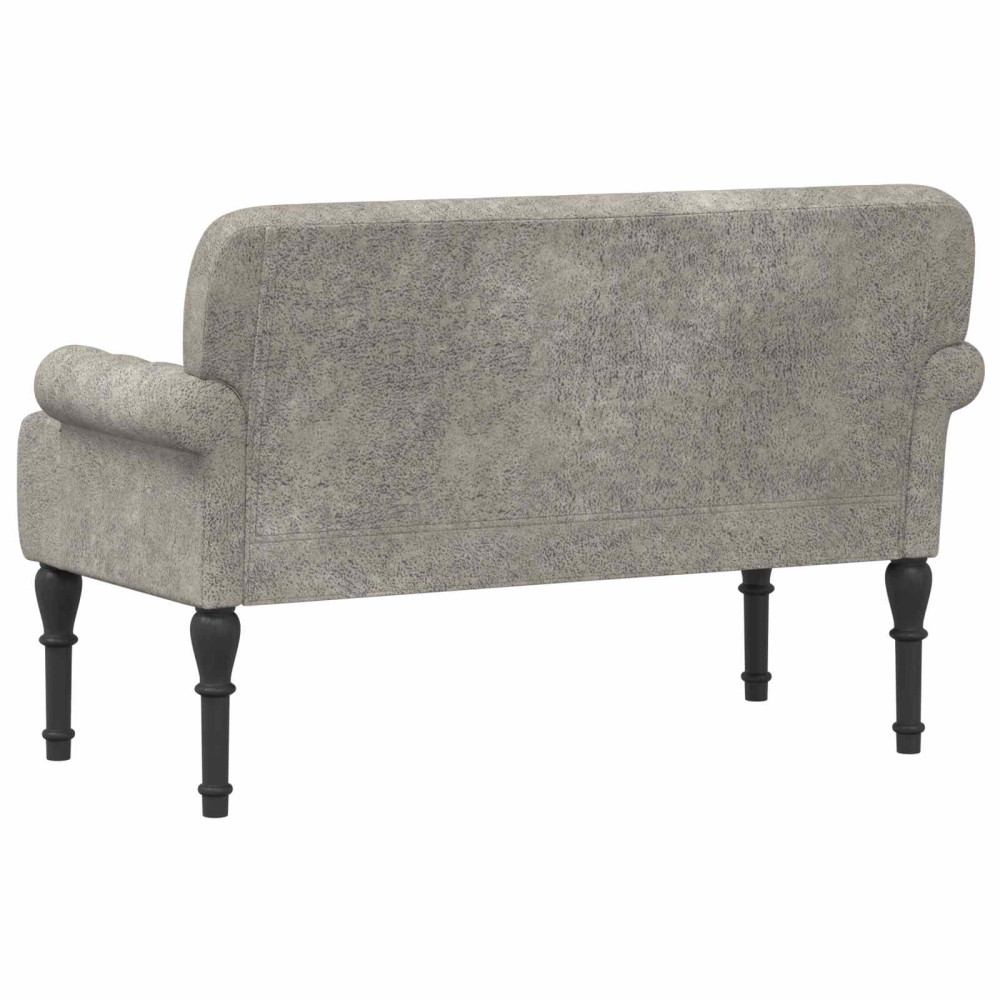 Produktbild för Loveseat med knapprapport Ljusgrå 120 x 65 x 78 cm