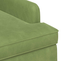 Produktbild för Loveseat med knapprapport Ljusgrön 111 x 65 x 79 cm Sammet