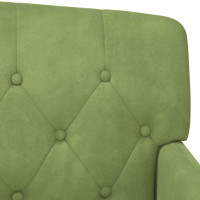 Produktbild för Loveseat med knapprapport Ljusgrön 111 x 65 x 79 cm Sammet