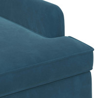 Produktbild för Loveseat med knapprapport Blå 111 x 65 x 79 cm Sammet