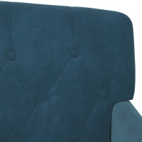 Produktbild för Loveseat med knapprapport Blå 111 x 65 x 79 cm Sammet