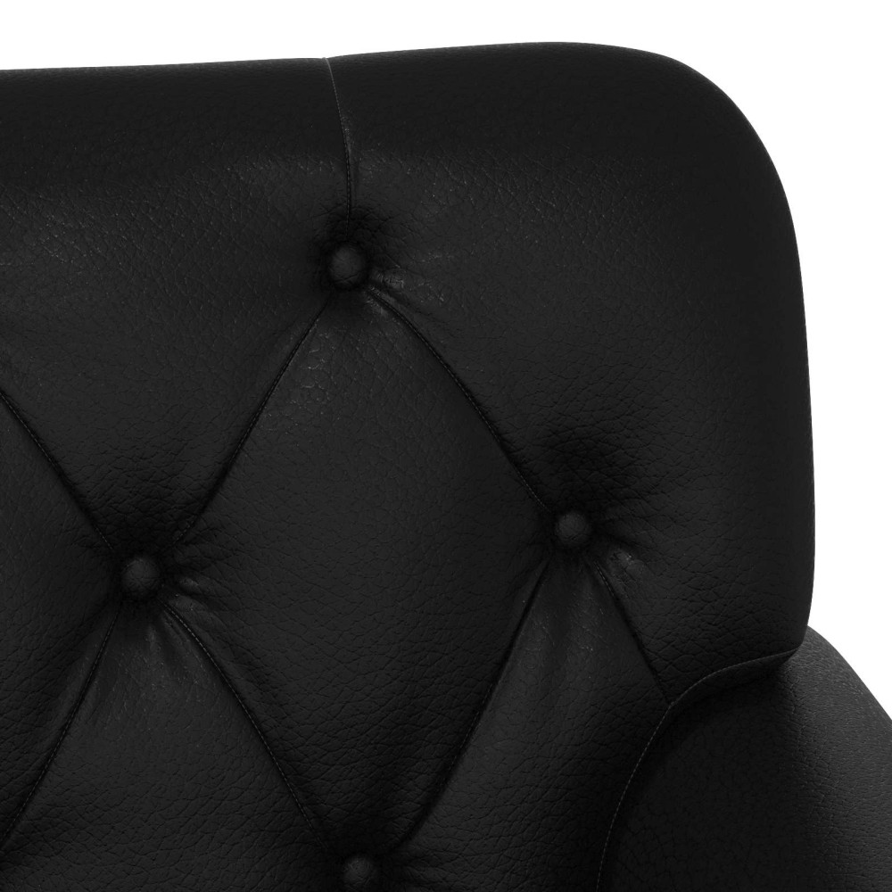 Produktbild för Loveseat med knapprapport Svart 120 x 65 x 77 cm Konstläder