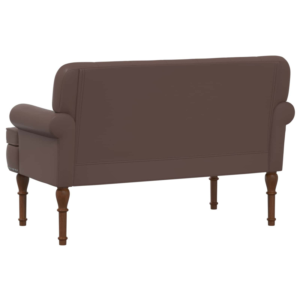 Produktbild för Loveseat med knapprapport Brun 120 x 65 x 77 cm Konstläder