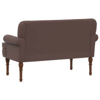 Produktbild för Loveseat med knapprapport Brun 120 x 65 x 77 cm Konstläder