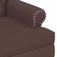 Produktbild för Loveseat med knapprapport Brun 120 x 65 x 77 cm Konstläder