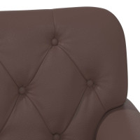 Produktbild för Loveseat med knapprapport Brun 120 x 65 x 77 cm Konstläder