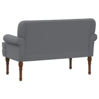 Produktbild för Loveseat med knapprapport Grå 120 x 65 x 77 cm Konstläder