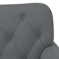 Produktbild för Loveseat med knapprapport Grå 120 x 65 x 77 cm Konstläder