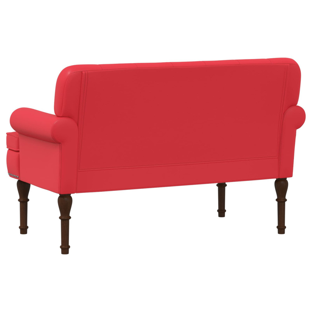 Produktbild för Loveseat med knapprapport Röd 120 x 65 x 77 cm Konstläder