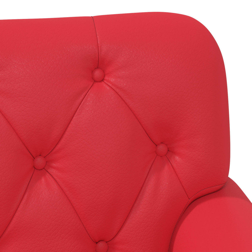 Produktbild för Loveseat med knapprapport Röd 120 x 65 x 77 cm Konstläder