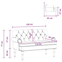 Produktbild för Loveseat med knapprapport Röd 120 x 65 x 77 cm Konstläder