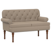 Produktbild för Loveseat med knapprapport Cappuccino 120 x 65 x 77 cm