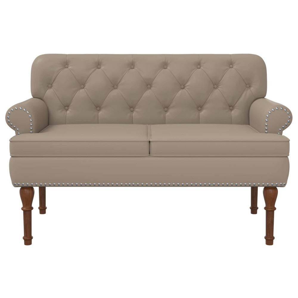 Produktbild för Loveseat med knapprapport Cappuccino 120 x 65 x 77 cm
