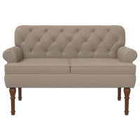 Produktbild för Loveseat med knapprapport Cappuccino 120 x 65 x 77 cm