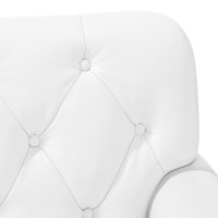 Produktbild för Loveseat med knapprapport Vit 120 x 65 x 77 cm Konstläder