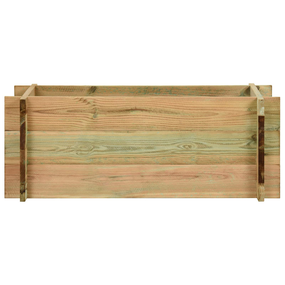 Produktbild för Trädgårdsupphöjd Grönsaksbädd Grön 120 x 80 x 32 cm Massiv furu