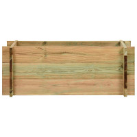 Produktbild för Trädgårdsupphöjd Grönsaksbädd Grön 120 x 80 x 32 cm Massiv furu