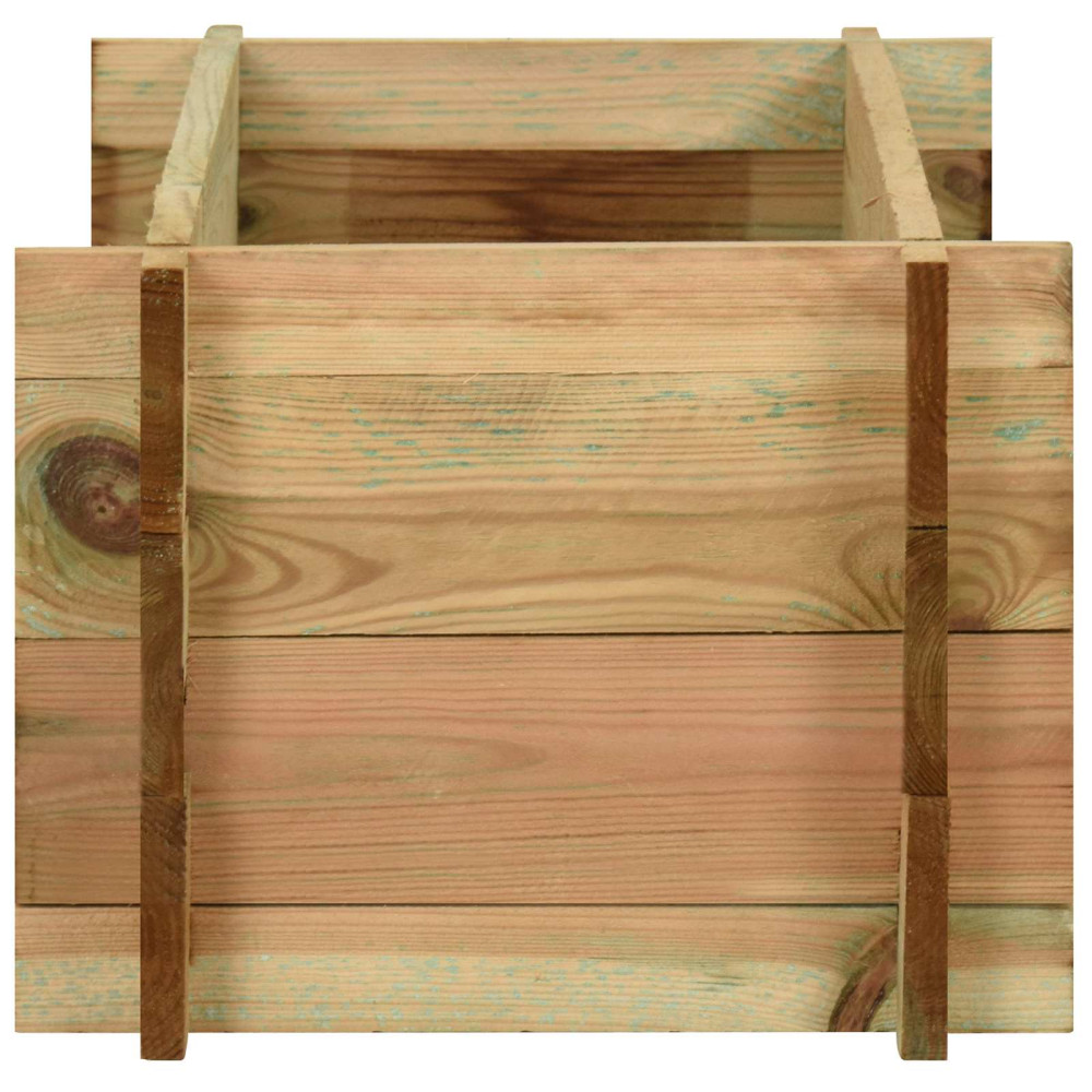 Produktbild för Trädgårdsupphöjd Grönsaksbädd Grön 120 x 80 x 32 cm Massiv furu