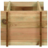 Produktbild för Trädgårdsupphöjd Grönsaksbädd Grön 120 x 80 x 32 cm Massiv furu