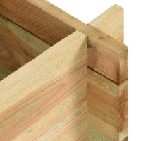 Produktbild för Trädgårdsupphöjd Grönsaksbädd Grön 120 x 80 x 32 cm Massiv furu