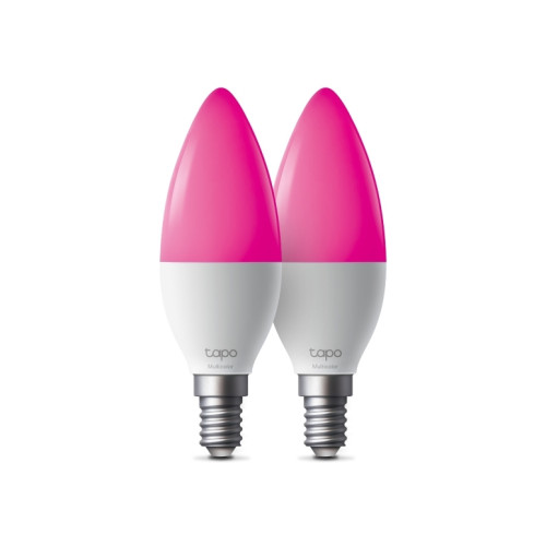 TP-LINK Tapo L430C V1 - LED-glödlampa - form: B38 - E14 - 4.8 W - 16 miljoner färger/varmt till kallt vitt ljus - 2500-6500 K