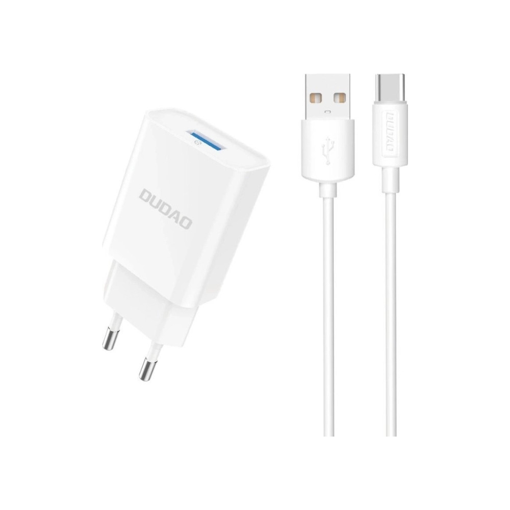 Produktbild för Dudao A4EU-adapter 10W 1xUSB-A (USB-A till USB-C-kabel ingår...