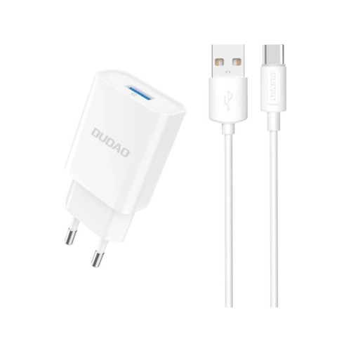 Dudao Dudao A4EU-adapter 10W 1xUSB-A (USB-A till USB-C-kabel ingår...