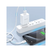 Produktbild för Dudao A4EU-adapter 10W 1xUSB-A (USB-A till USB-C-kabel ingår...