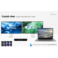 Produktbild för i-Tec - dockningsstation - USB-C / USB4 / Thunderbolt 3 / Thunderbolt 4 / Thunderbolt 5 - 2 x HDMI, Thunderbolt 4 - 1GbE, 2.5GbE