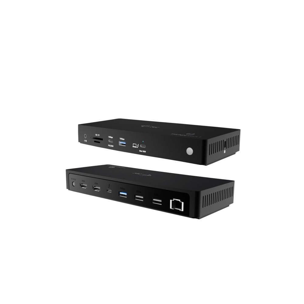 Produktbild för i-Tec - dockningsstation - USB-C / USB4 / Thunderbolt 3 / Thunderbolt 4 / Thunderbolt 5 - 2 x HDMI, Thunderbolt 4 - 1GbE, 2.5GbE