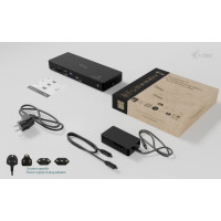 Produktbild för i-Tec - dockningsstation - USB-C / USB4 / Thunderbolt 3 / Thunderbolt 4 / Thunderbolt 5 - 2 x HDMI, Thunderbolt 4 - 1GbE, 2.5GbE