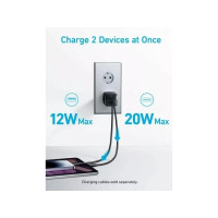 Produktbild för Anker 323 strömadapter - 24 pin USB-C, USB typ A - 33 Watt