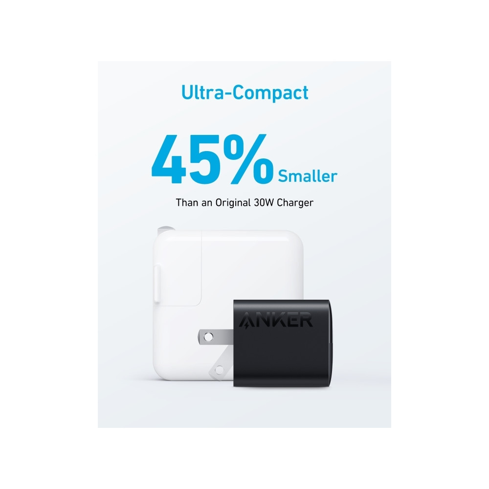 Produktbild för Anker 323 strömadapter - 24 pin USB-C, USB typ A - 33 Watt