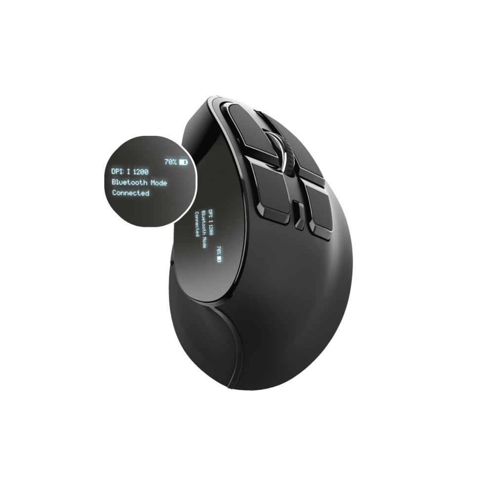 Produktbild för Trust Voxx - vertikal mus - Bluetooth, 2.4 GHz