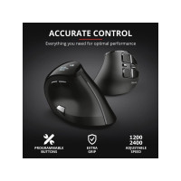 Produktbild för Trust Voxx - vertikal mus - Bluetooth, 2.4 GHz