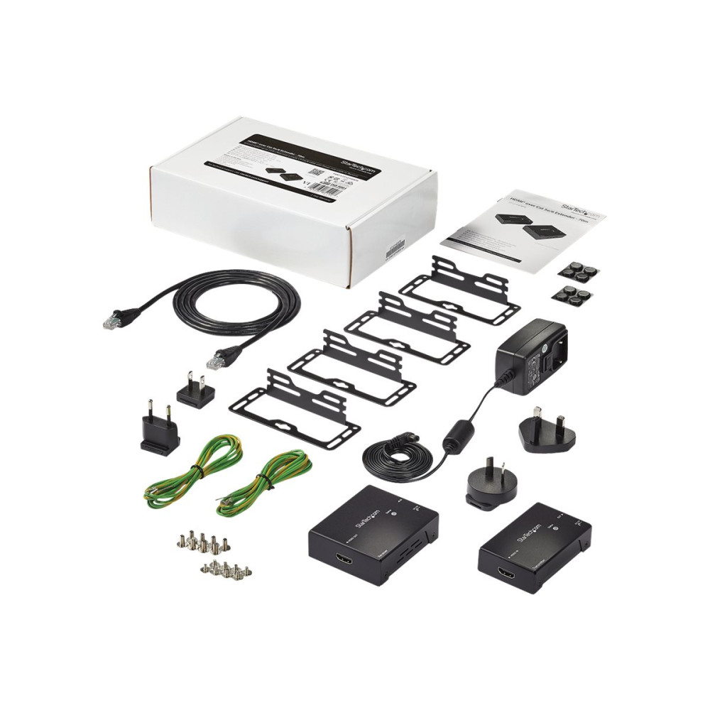 Produktbild för StarTech.com HDMI över CAT5e HDBaseT-förlängare - Power over Cable - Ultra HD 4K - förlängd räckvidd för audio/video