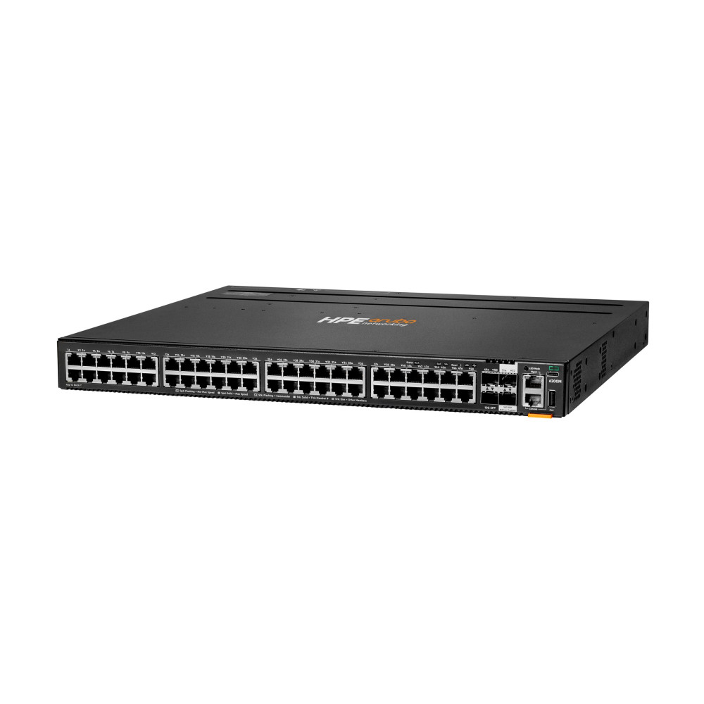 Produktbild för HPE Aruba 6200M 48G 4SFP+ Switch - switch - max. staplingsavstånd 10 kms - 48 portar - Administrerad - rackmonterbar